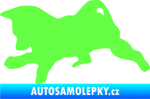 Samolepka Štěňátko 002 levá německý ovčák Fluorescentní zelená