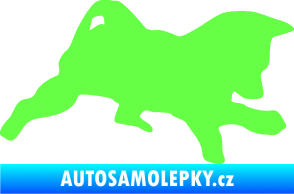 Samolepka Štěňátko 002 pravá německý ovčák Fluorescentní zelená
