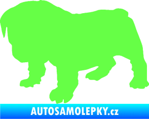 Samolepka Štěňátko 004 levá francouzský buldoček Fluorescentní zelená