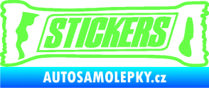 Samolepka Stickers nápis Fluorescentní zelená