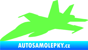 Samolepka Stíhací letoun 001 levá Fluorescentní zelená
