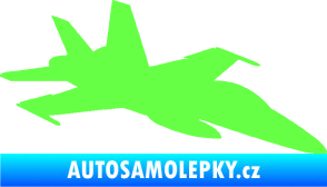Samolepka Stíhací letoun 001 pravá Fluorescentní zelená