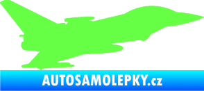 Samolepka Stíhací letoun 002 pravá Fluorescentní zelená