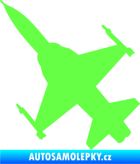 Samolepka Stíhací letoun 003 levá Fluorescentní zelená