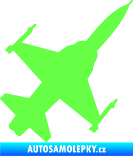 Samolepka Stíhací letoun 003 pravá Fluorescentní zelená