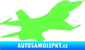 Samolepka Stíhací letoun 004 pravá Fluorescentní zelená