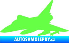 Samolepka Stíhací letoun 005 levá Fluorescentní zelená