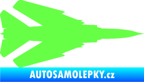 Samolepka Stíhací letoun 007 pravá MIG Fluorescentní zelená