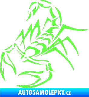 Samolepka Štír 017 levá Fluorescentní zelená