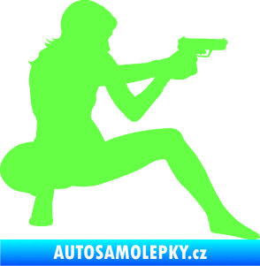 Samolepka Střelkyně 003 pravá Fluorescentní zelená