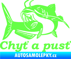 Samolepka Sumec 002 chyť a pusť levá Fluorescentní zelená