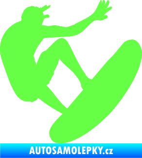 Samolepka Surfař 003 pravá Fluorescentní zelená