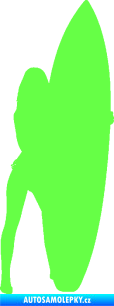 Samolepka Surfařka 002 levá Fluorescentní zelená