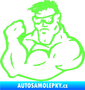 Samolepka Svalovec levá Fluorescentní zelená