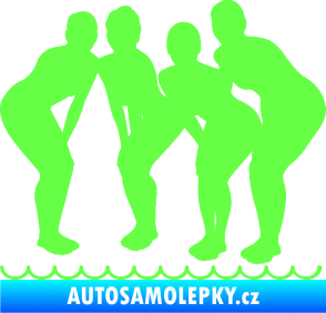 Samolepka Synchronizované plavání 001 tým Fluorescentní zelená