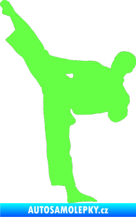 Samolepka Taekwondo 002 levá Fluorescentní zelená