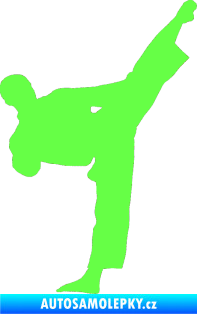 Samolepka Taekwondo 002 pravá Fluorescentní zelená