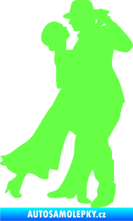 Samolepka Tanec 013 pravá tango  Fluorescentní zelená