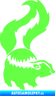 Samolepka Tchoř 002 pravá zvednutý ocas Fluorescentní zelená