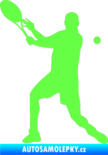 Samolepka Tenista 005 levá Fluorescentní zelená