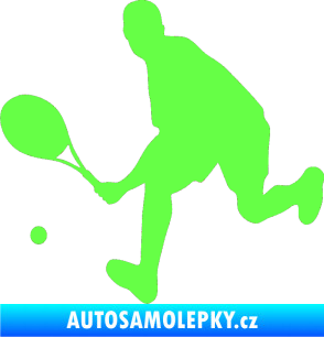 Samolepka Tenista 007 levá Fluorescentní zelená