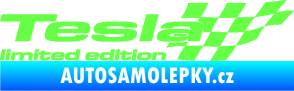 Samolepka Tesla limited edition pravá Fluorescentní zelená