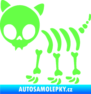 Samolepka The Bone Family Kočička Fluorescentní zelená