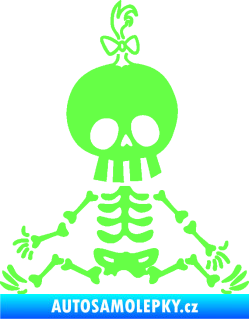 Samolepka The Bone Family Mimi holčička Fluorescentní zelená