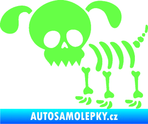 Samolepka The Bone Family Pejsek Fluorescentní zelená