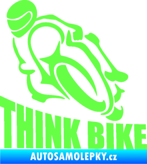 Samolepka Think bike 001 motorkář Fluorescentní zelená