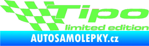 Samolepka Tipo limited edition levá Fluorescentní zelená