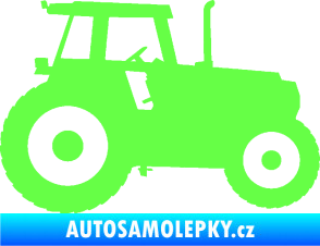 Samolepka Traktor 001 pravá Fluorescentní zelená