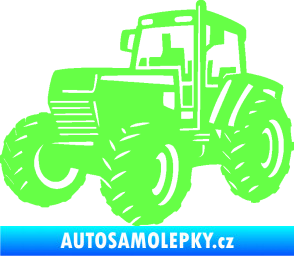Samolepka Traktor 002 levá Zetor Fluorescentní zelená