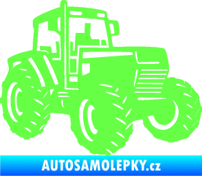 Samolepka Traktor 002 pravá Zetor Fluorescentní zelená