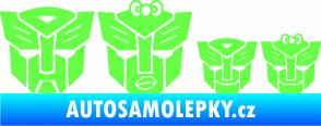 Samolepka Transformers 001 rodinka v autě Fluorescentní zelená