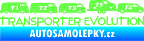 Samolepka Transporter evolution - pravá Fluorescentní zelená
