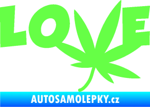 Samolepka Travka 005 love Fluorescentní zelená