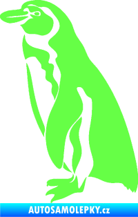 Samolepka Tučňák 001 levá Fluorescentní zelená