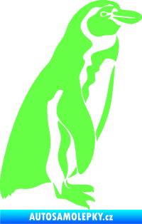 Samolepka Tučňák 001 pravá Fluorescentní zelená