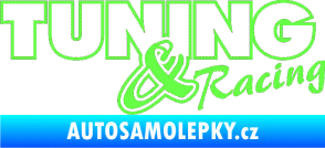 Samolepka Tuning racing obrys Fluorescentní zelená