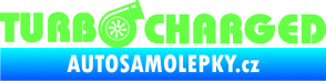 Samolepka Turbo charged nápis Fluorescentní zelená
