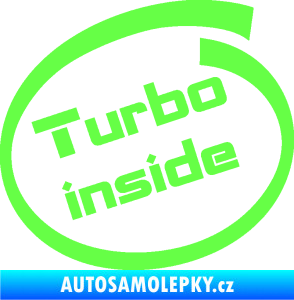 Samolepka Turbo inside Fluorescentní zelená