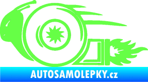 Samolepka Turbo šnek 002 levá Fluorescentní zelená