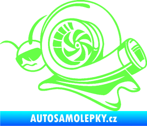 Samolepka Turbo šnek 004 levá Fluorescentní zelená