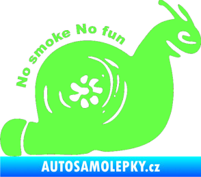 Samolepka Turbo šnek 005 no smoke no fun pravá Fluorescentní zelená