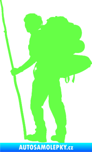 Samolepka Turista 001 levá Fluorescentní zelená