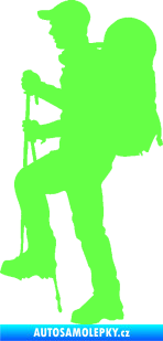 Samolepka Turista 004 levá Fluorescentní zelená