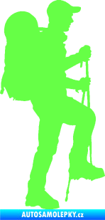 Samolepka Turista 004 pravá Fluorescentní zelená