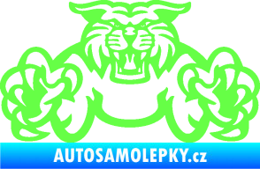 Samolepka Tygr 006 Fluorescentní zelená