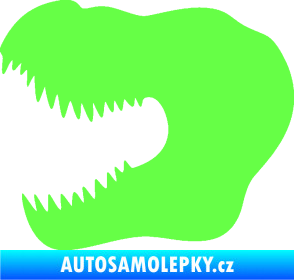 Samolepka Tyrannosaurus Rex lebka 001 levá Fluorescentní zelená